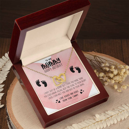 New Mom Birthday Pregnant Wife Birthday Gift Birthday Gift For Pregnant Wife Jewelry For Pregnant Wife Expecting Wife Birthday Interlocking Hearts Necklace