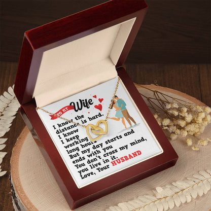 Gift For Wife - Interlocking Heart Necklace Interlocking Hearts Necklace