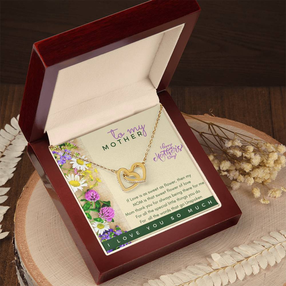 To My Mother Interlocking Hearts Necklace
