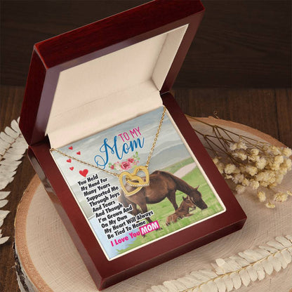 Gift For Mom- Interlocking Heart Necklace Interlocking Hearts Necklace