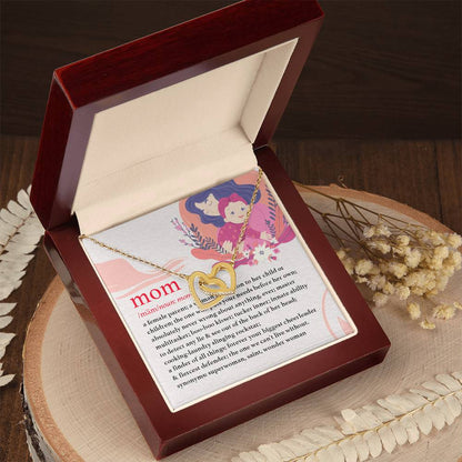 Gift For Mothers - Mom Is - The Interlocking Heart Necklace Interlocking Hearts Necklace