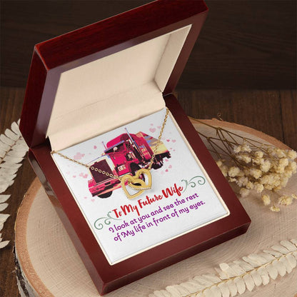 Trucker'S Future Wife - Interlocking Heart Necklace Interlocking Hearts Necklace