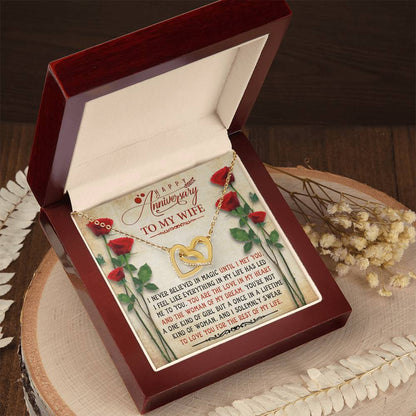 Lovly Gift For Anniversary - Gift For Wife Interlocking Hearts Necklace