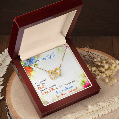 Husband To Wife Necklace Interlocking Hearts Necklace