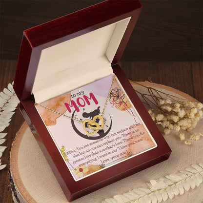 To My Mom Necklace From Your Son Mom Gift Mom Gift From Son Mom Birthday Gift From Son Personalized Unique Gift For Mother From Son Interlocking Hearts Necklace