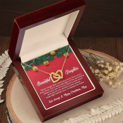 I Will Always Be There With You In Christmas - Interlocking Hearts Necklace