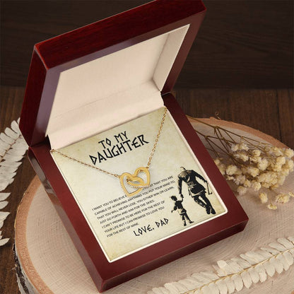 Go Forth And Aim For The Skies Interlocking Hearts Necklace