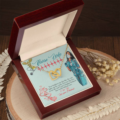 Love Your Nurse Interlocking Hearts Necklace
