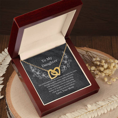 Mother To Daughter Hearts As One Necklace Interlocking Hearts Necklace