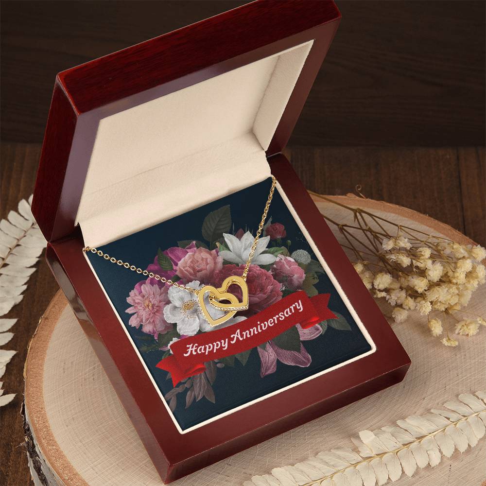 Happy Anniversary - Interlocking Hearts Necklace
