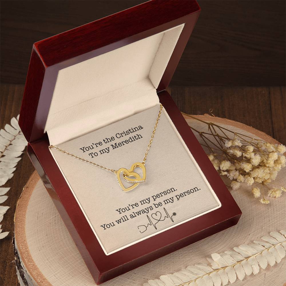 Grey'S Anatomy - You'Re My Person Interlocking Necklace Interlocking Hearts Necklace