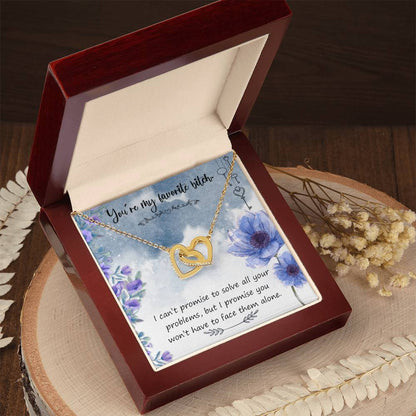 You'Re My Favorite Bitch - Interlocking Hearts Necklace