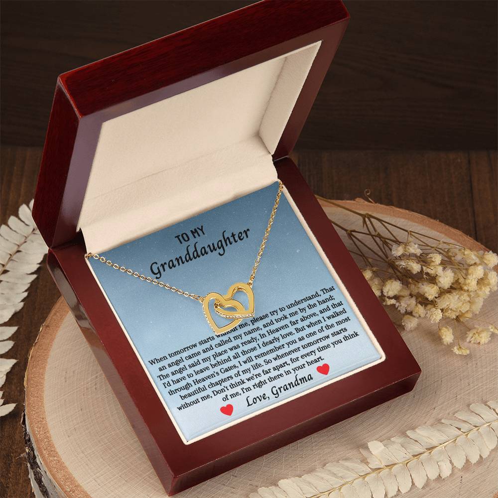 Tomorrow Without Me Love Necklace Interlocking Hearts Necklace