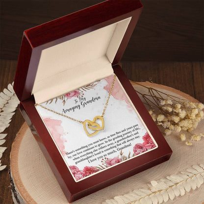 To My Amazing Grandma Interlocking Hearts Necklace
