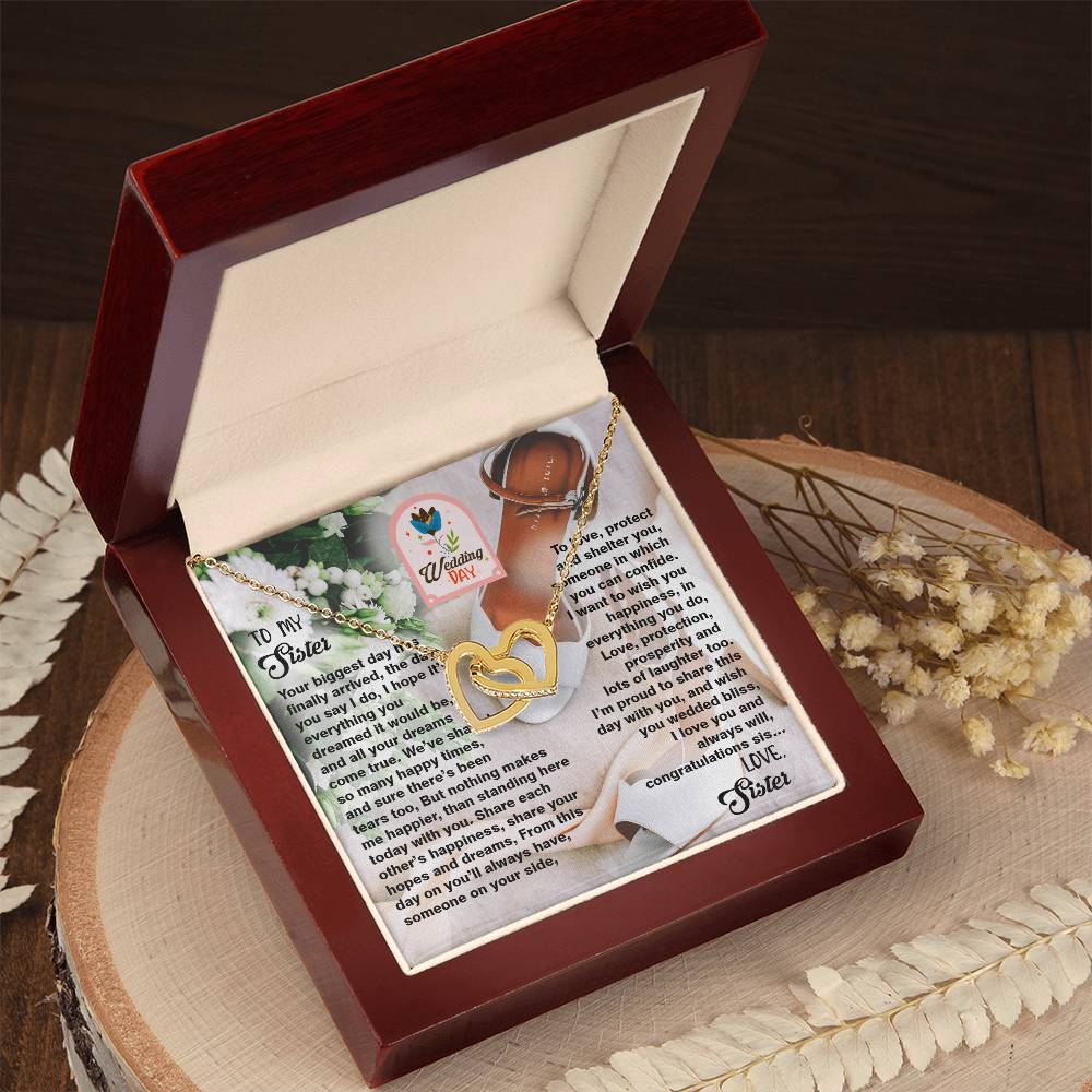 Interlocked Never-Ending Love Necklace For My Sister On Her Wedding Day Interlocking Hearts Necklace