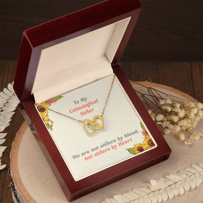Interlocking Heart Necklace - To My Unbiological Sister Interlocking Hearts Necklace