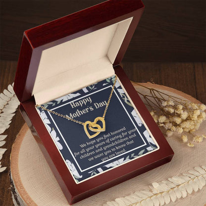 Interlocking Hearts Mother'S Day Gift For Grandma Interlocking Hearts Necklace