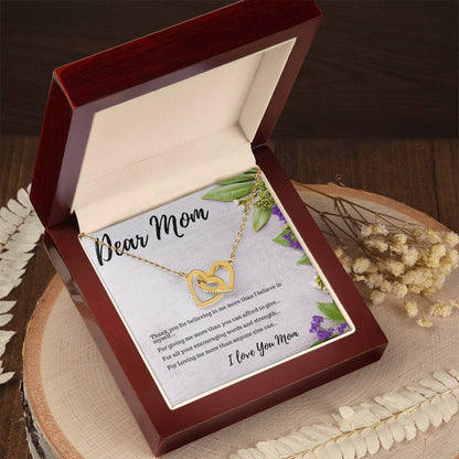 Gift For Mom - Mother'S Day Gift - Birthday Gift - Interlocking Hearts Symbolize Never-Ending Love Interlocking Hearts Necklace