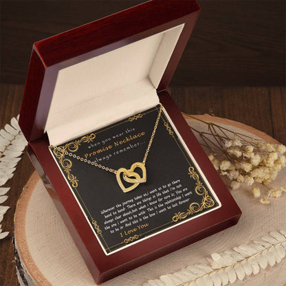 Promise Necklace Interlocking Heart Necklace Interlocking Hearts Necklace