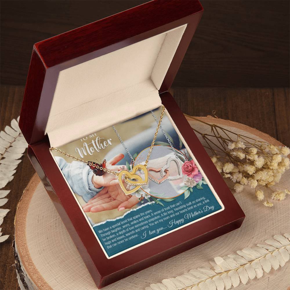 Mother'S Day Gift To My Beautiful Mother Daughter To Mother Gift Son To Mother Gift Happy Mother'S Day Necklace For Mom Beautiful Gift For Mom Interlocking Hearts Necklace