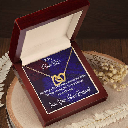 Love You Forever Interlocked Heart Necklace For Future Wife Interlocking Hearts Necklace
