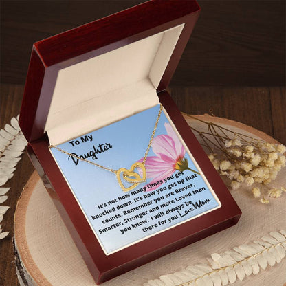How You Get Up Necklace Graduation Birthday Gift For Daughter From Mom Interlocking Hearts Necklace