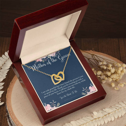 Mother Of The Groom Gift Necklace Wedding Gift Bridal Party Rehearsal Dinner Man Of My Dreams Parent Of Groom Mother In Law Gift Interlocking Hearts Necklace