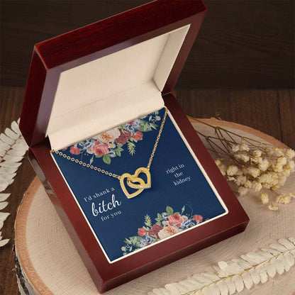 I'D Shank A Bitch For You Interlocked Hearts Necklace Interlocking Hearts Necklace