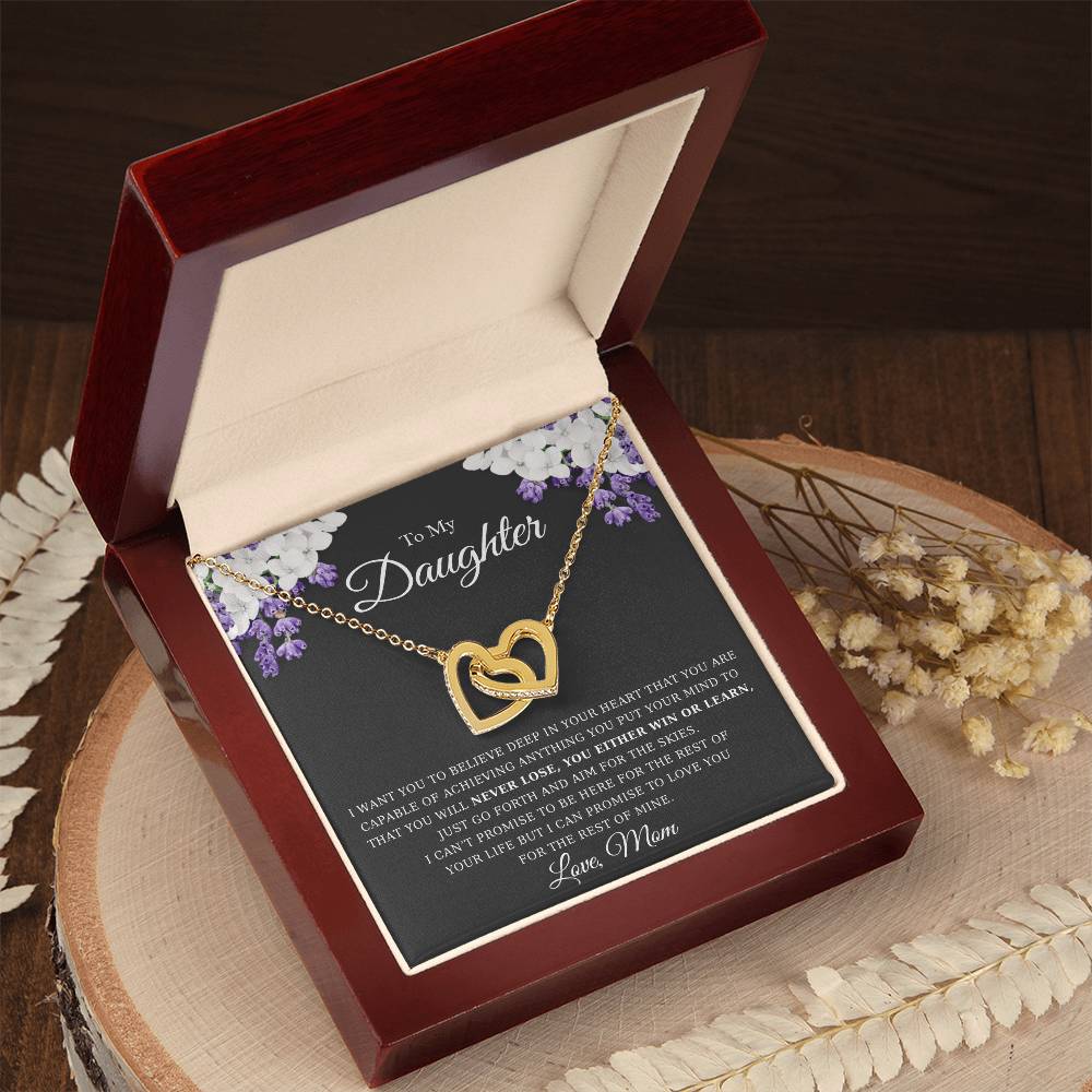 Gift For Daughter From Mom To My Daughter Daughter Birthday Jewelry Gift Grown Up Daughter Necklace From Mom Interlocking Hearts Necklace