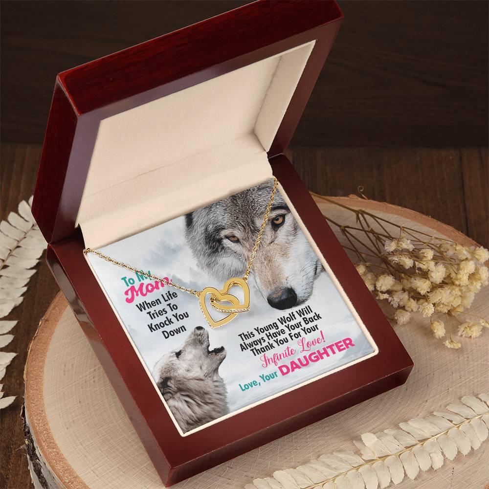 Gift For Mom - Interlocking Heart Necklace Interlocking Hearts Necklace