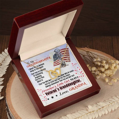 Veteran'S Granddaughter - Interlocking Heart Necklace Interlocking Hearts Necklace