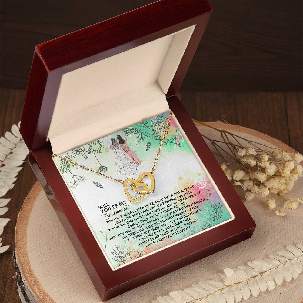 Interlocked Necklace For Bridesmaid Interlocking Hearts Necklace