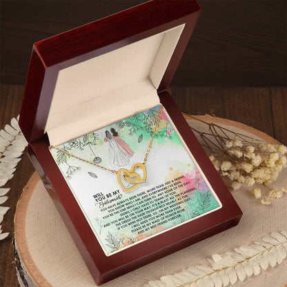 Interlocked Necklace For Bridesmaid Interlocking Hearts Necklace