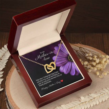 To My Mother-In-Law - The Only Thing Better - Necklace Interlocking Hearts Necklace