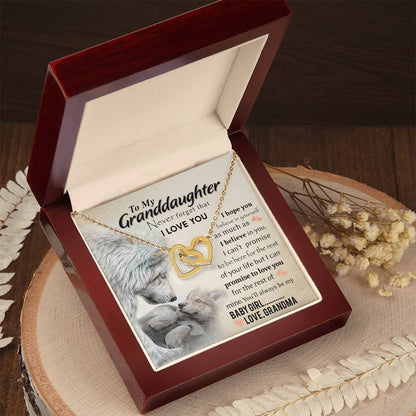Always My Baby Girl Necklace With Message Box Interlocking Hearts Necklace