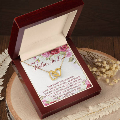 Mother In Law Necklace Gift Mother Of The Groom Jewelry Box Gift Mother In Law Wedding Gift Mother In Law Interlocking Hearts Necklace