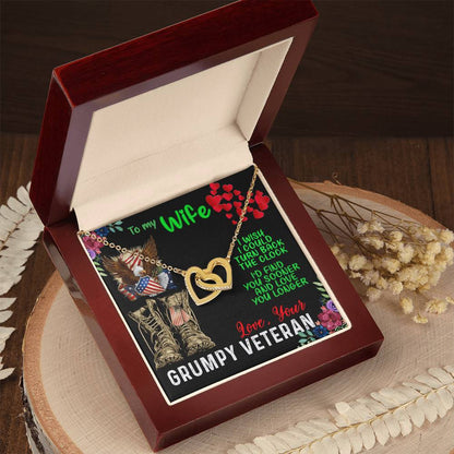 Veteran Wife Interlocking Heart Necklace Interlocking Hearts Necklace