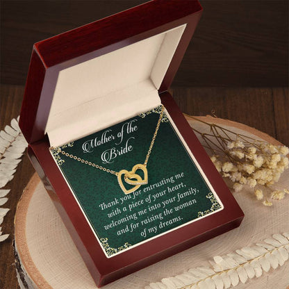 Mother Of The Bride Gift Personalized Mother Of The Bride Wedding Gift Mom Wedding Gift Mother Of The Bride Necklace Interlocking Hearts Interlocking Hearts Necklace