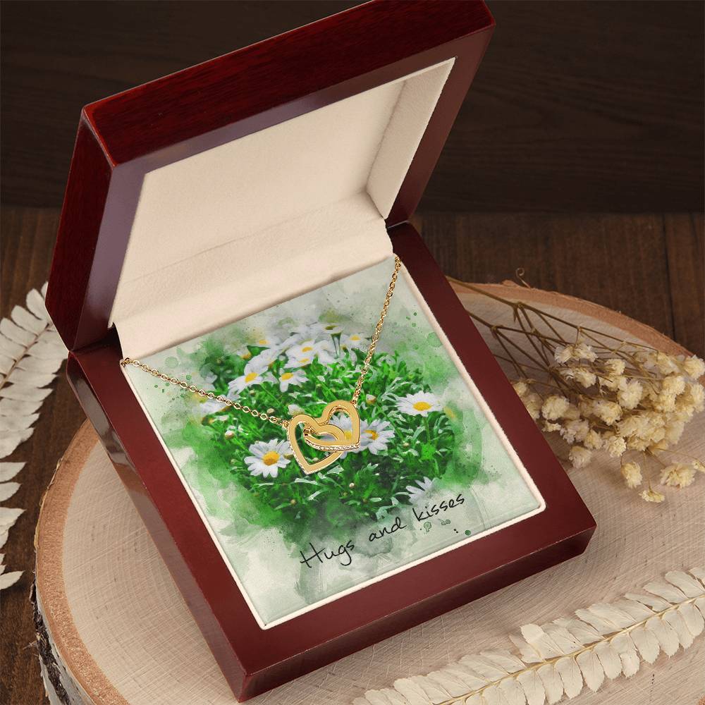 Interlocking Hearts Necklace – Daisy Message Card