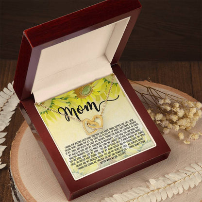 Mom - Things Always Seem Better When We Are Together Interlocking Hearts Necklace