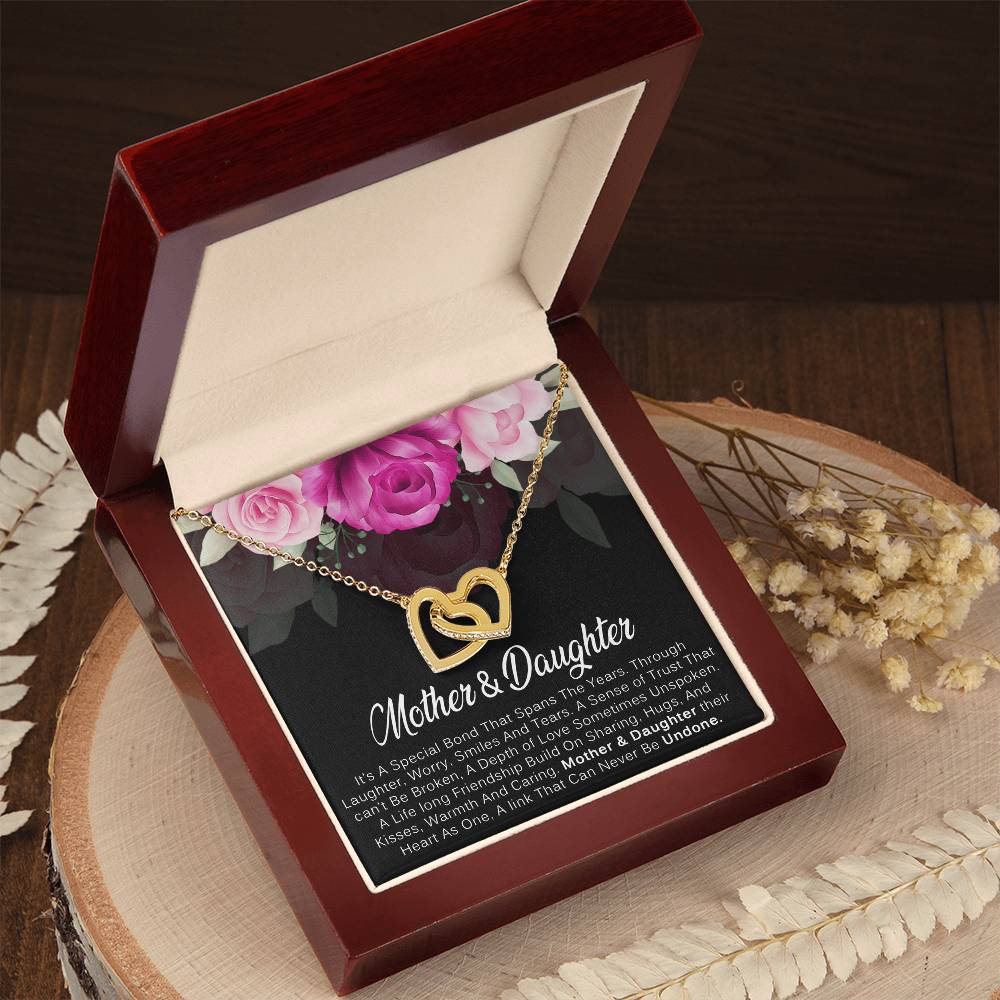 Meaningful Gift For Mother And Daughter Interlocking Hearts Necklace