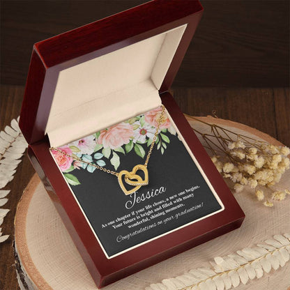 On Your Graduation Necklace Interlocking Hearts Necklace