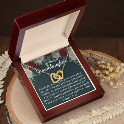 To My Granddaughter Gift From Grandmother Grandma And Granddaughter Necklace Granddaughter Birthday Gift Interlocking Hearts Necklace