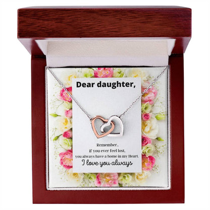 Dear Daughter Interlocking Hearts Necklace