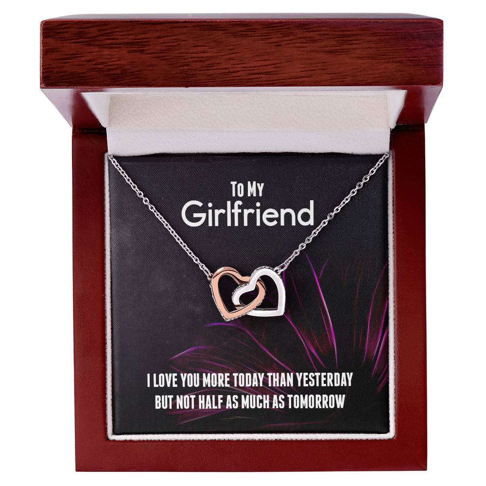 Romantic Girlfriend Necklace Gift - Interlocking Hearts Interlocking Hearts Necklace