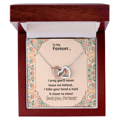 To My Forever Interlocking Hearts Necklace