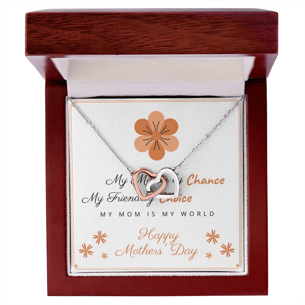 My Mother By Chance Interlocking Hearts Necklace