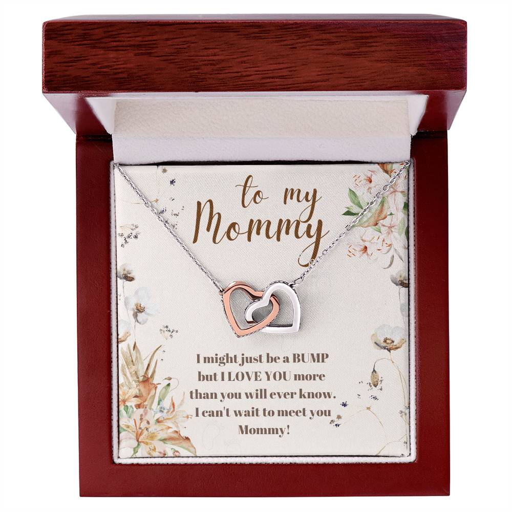 To My Mommy Gift For New Mom Interlocking Hearts Necklace