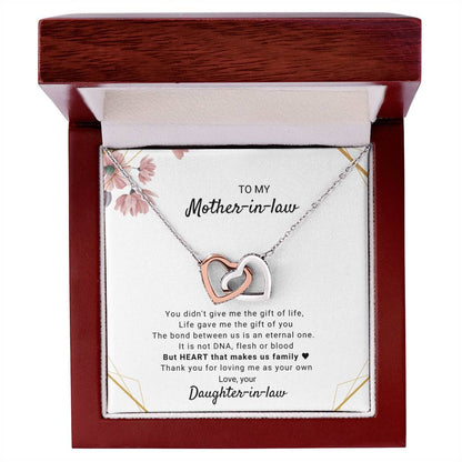 Life Gave Me The Gift Of You - Necklace Interlocking Hearts Necklace