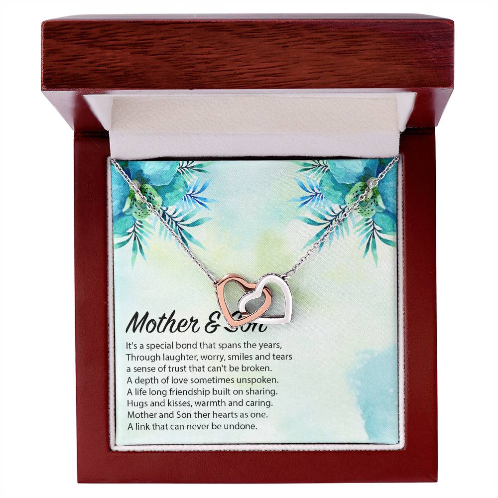 Mother Son Gift Mom Gift From Son Mother And Son Mom Necklace From Son Interlocking Hearts Necklace